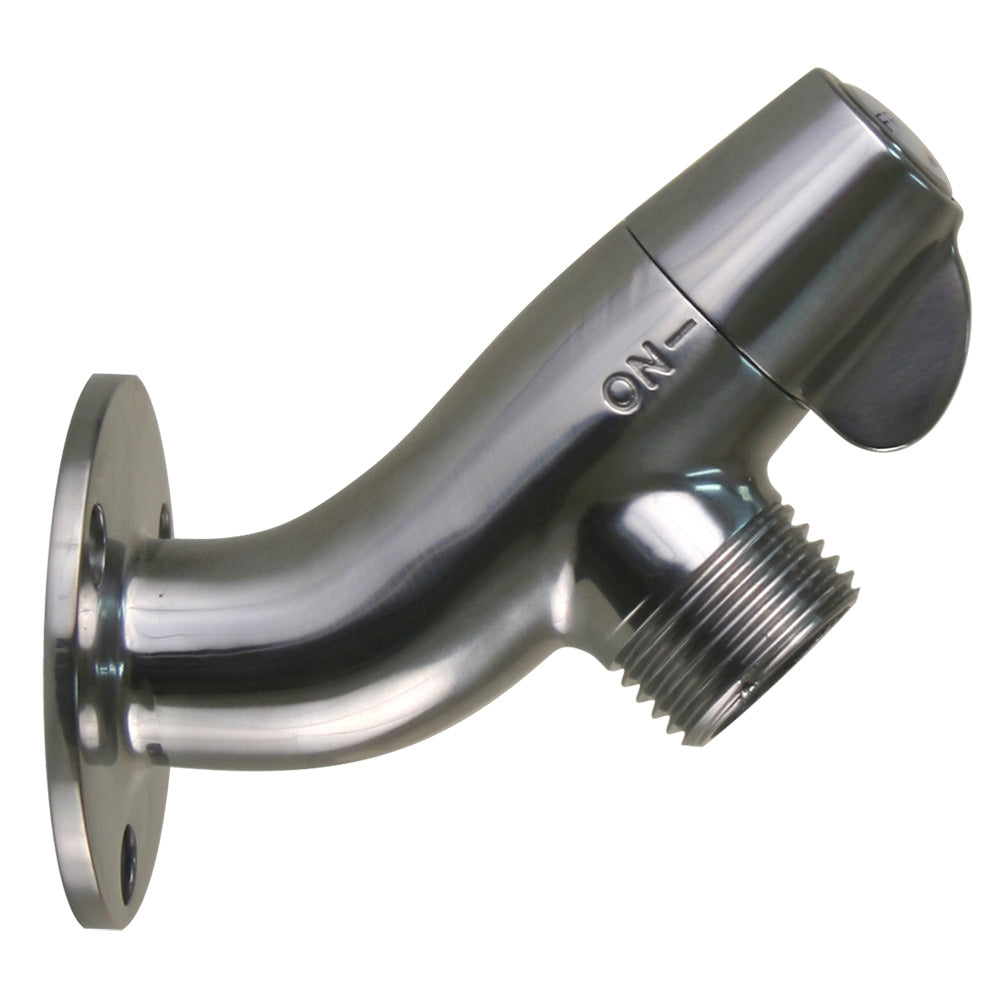 Scandvik 316 Stainless Steel Angled Washdown Valve with Ceramic Spigot