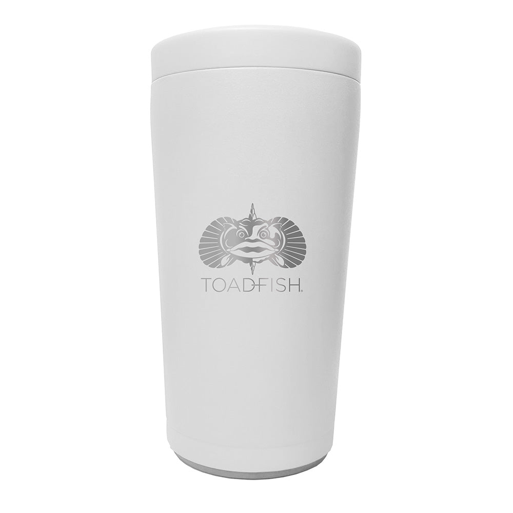 Toadfish Non-Tipping Can Cooler 2.0, Universal Design - White