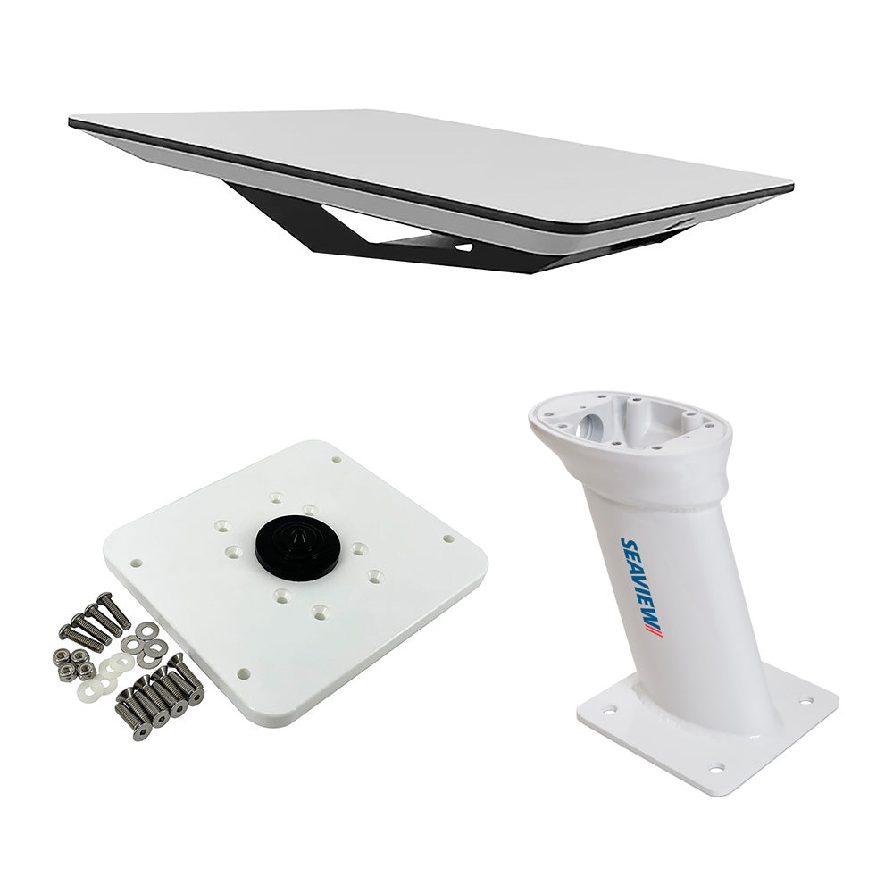 KVH Starlink Flat Panel Kit, High-Speed Maritime Internet with 10" Seaview Mount