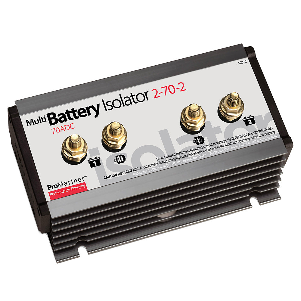 ProMariner 2-70-2 Battery Isolator, 70A - 2 Alternator/2 Battery, IP68 Rated