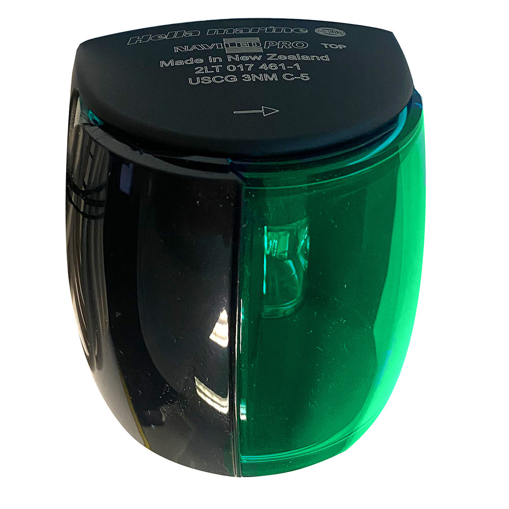 Hella Marine NaviLED PRO Starboard Navigation Lamp, Black, 3NM, 9-33V DC