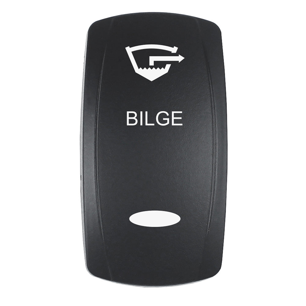 Pacer 'BILGE' EV2LE-BLG Contura V-Series Switch Actuator, Black, Dual-LED