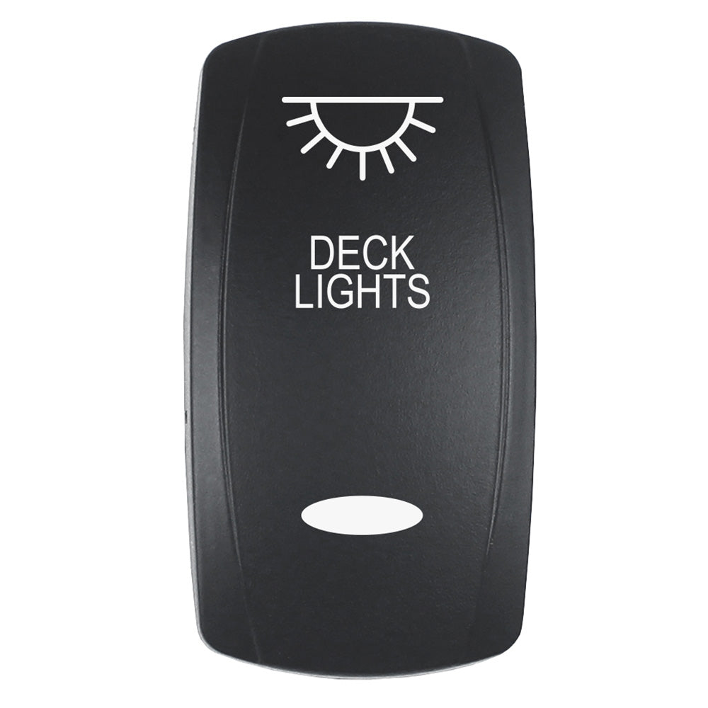 Pacer EV2LE-DECK Laser Etched Actuator, 'DECK LIGHTS' for Contura V Switches