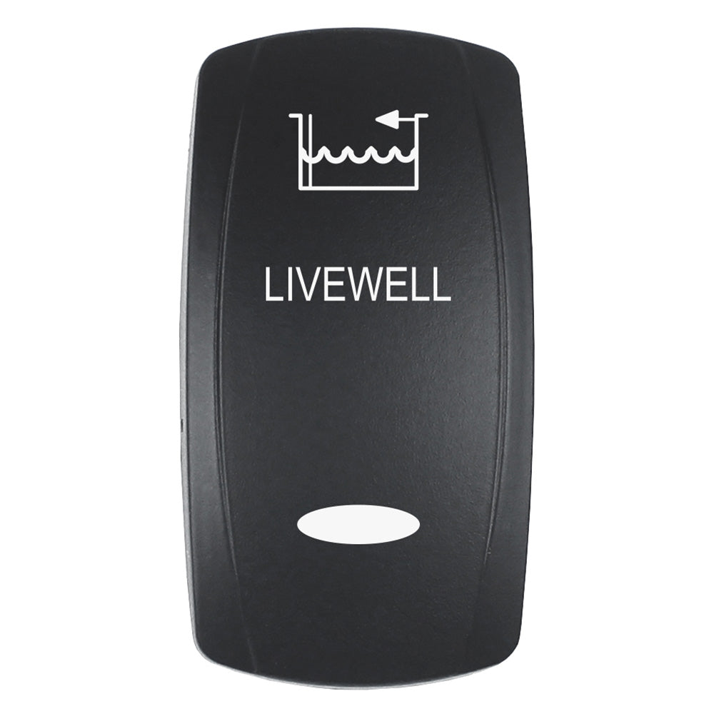 Pacer 'LIVEWELL' V Series Contura Switch Actuator, Black, Dual Light
