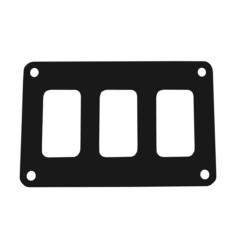 Pacer Switch Panel, 3 Switch 1 Row, 4.25" x 2.75", Black – Made in USA