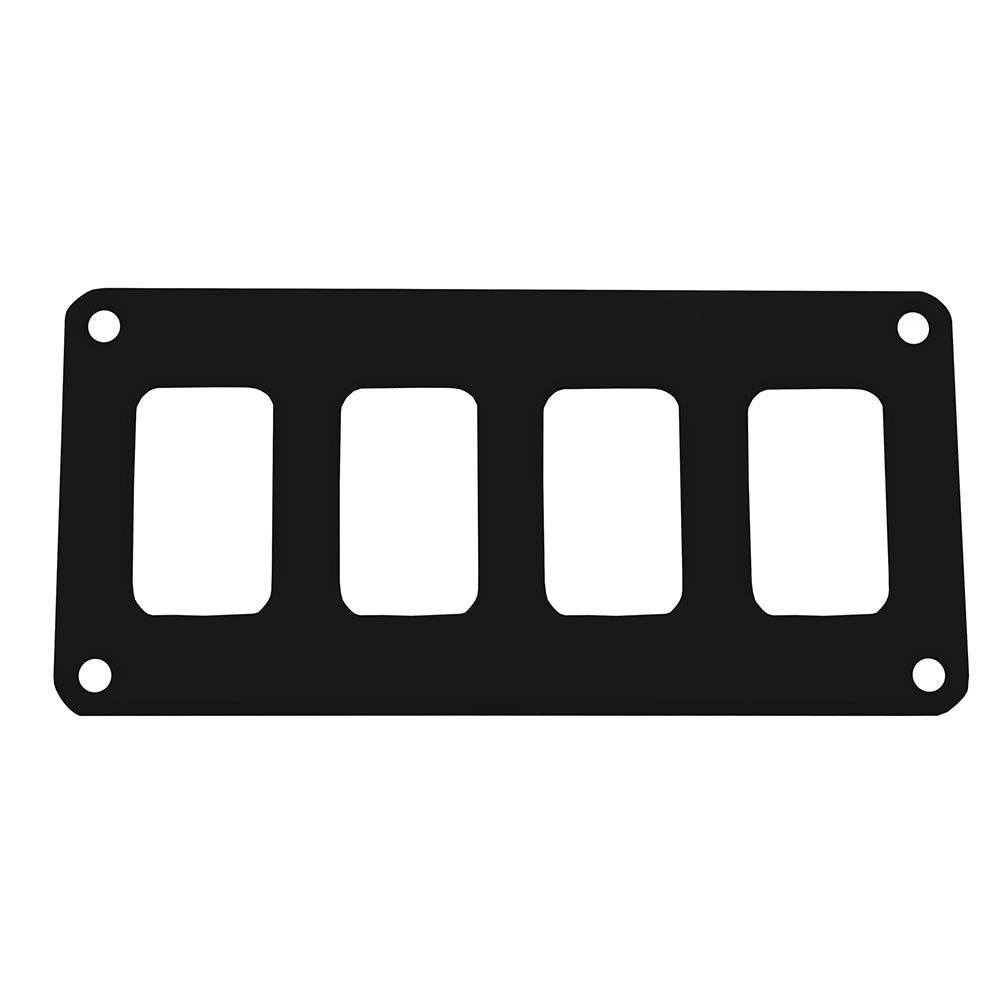 Pacer 4-Position Switch Panel, Black Powder-Coated Marine Aluminum