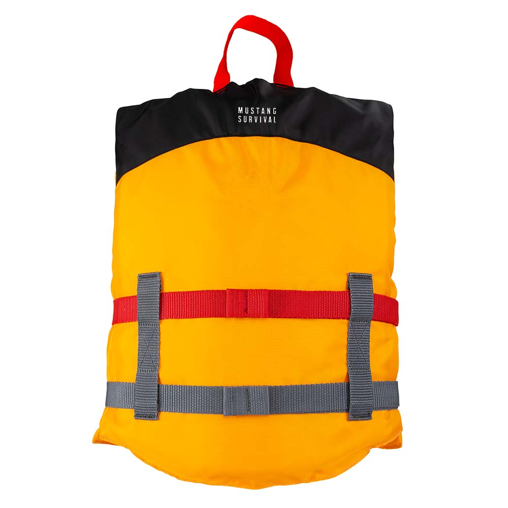 Mustang Survival Youth Livery Foam Vest, Mango/Black – USCG Type III/V Approved