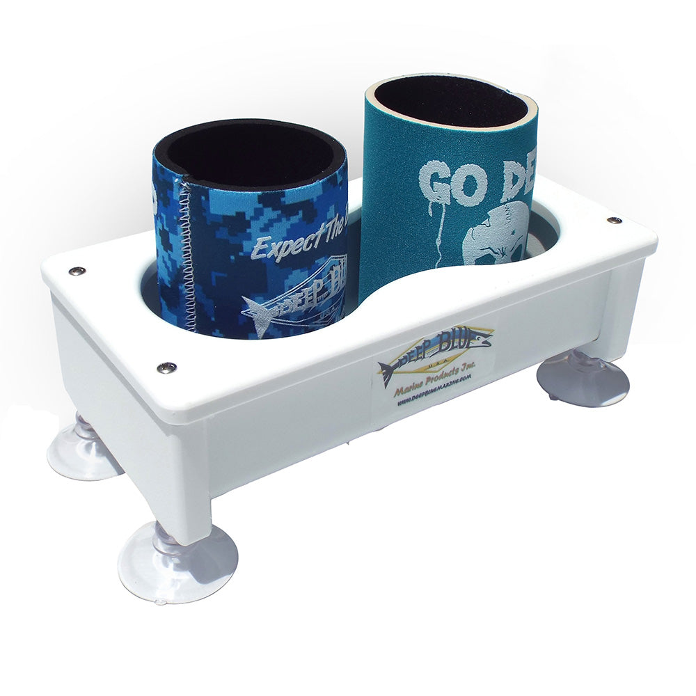 Deep Blue Marine DH-2 Double Cup Holder/Storage Box, 4.5" x 9"