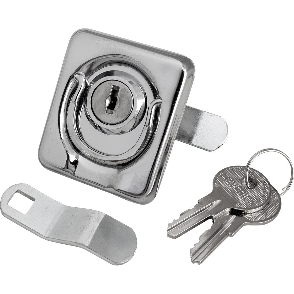 Sea-Dog Surface Mount Locking Ring Pull, Stamped 304 SS / Die-Cast Zinc Lock
