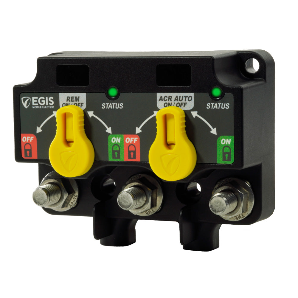 Egis Mobile Electric Dual XD Flex 2 ACR Relay with Knobs, 500A, IP67 Sealed