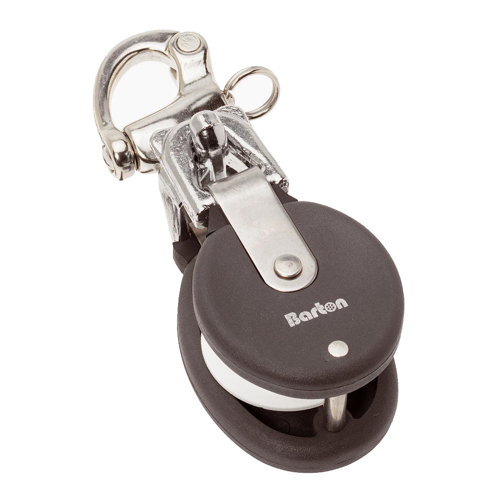 Barton Marine Snatch Block, 48mm Sheave, Stainless Snap, 550kg SWL