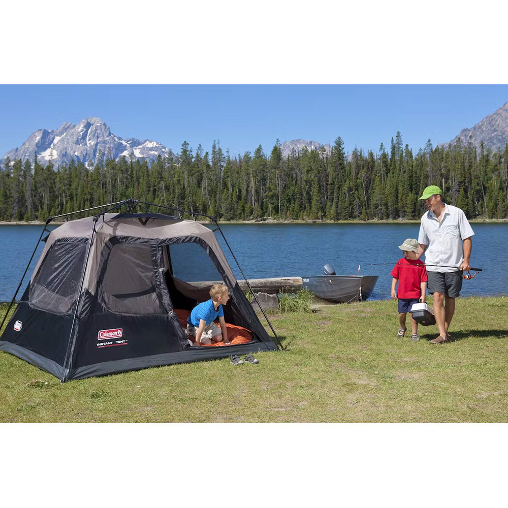 Coleman 4-Person Instant Cabin Tent, 8x7 ft, 1-Minute Setup