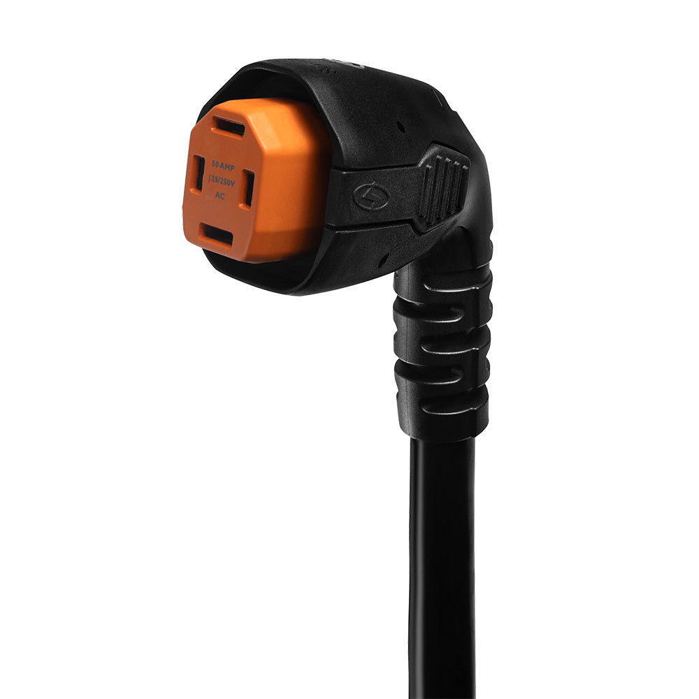 SmartPlug 50 Amp RV Cordset, 30', 125/250V - Angled, Push-to-Lock