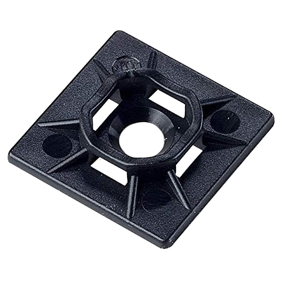 Ancor Adhesive Lined Mounting Base, UV Resistant, DoubleLock Design, 25-Pack