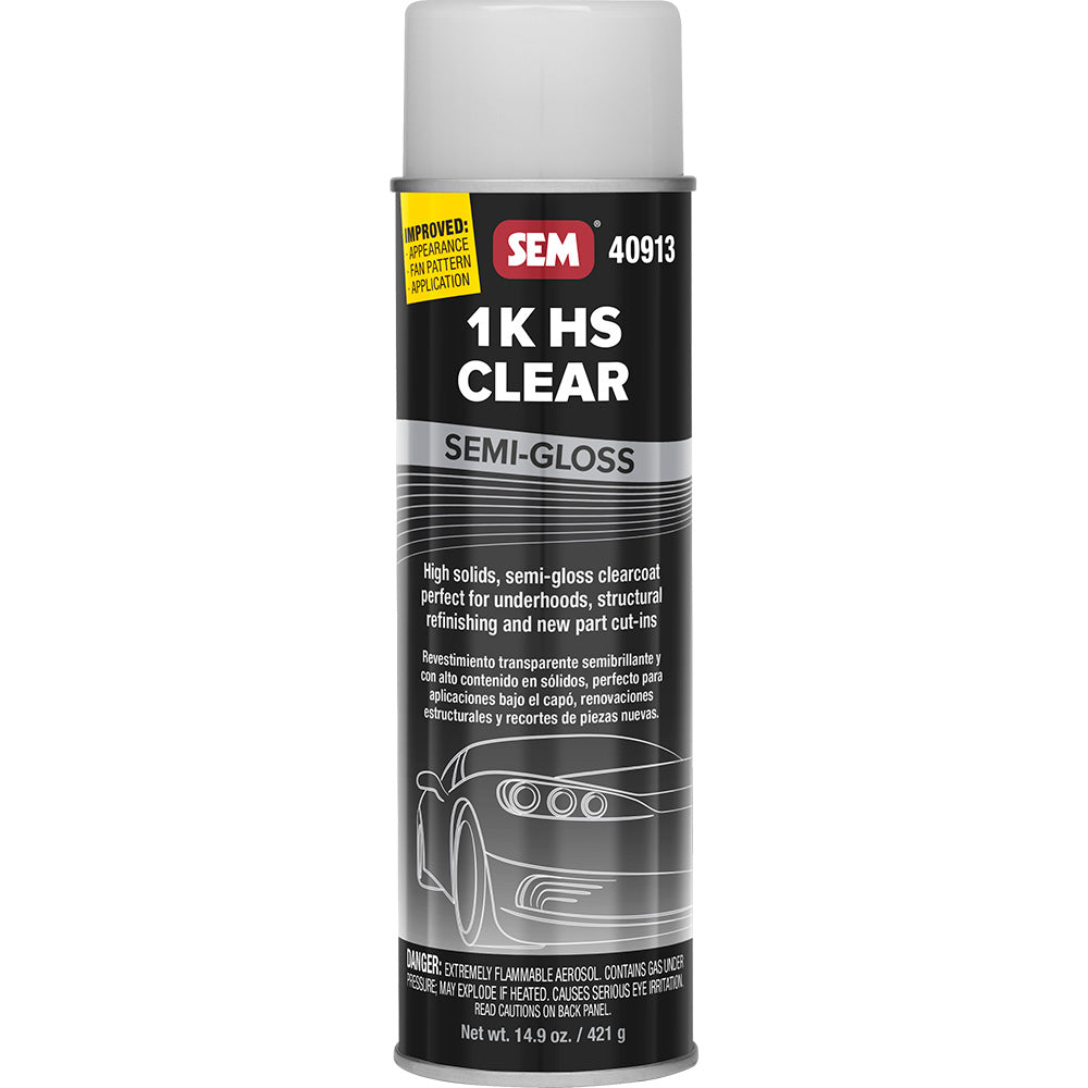 SEM 1K HS High Solids Clearcoat Aerosol, Semi-Gloss, 20 oz.
