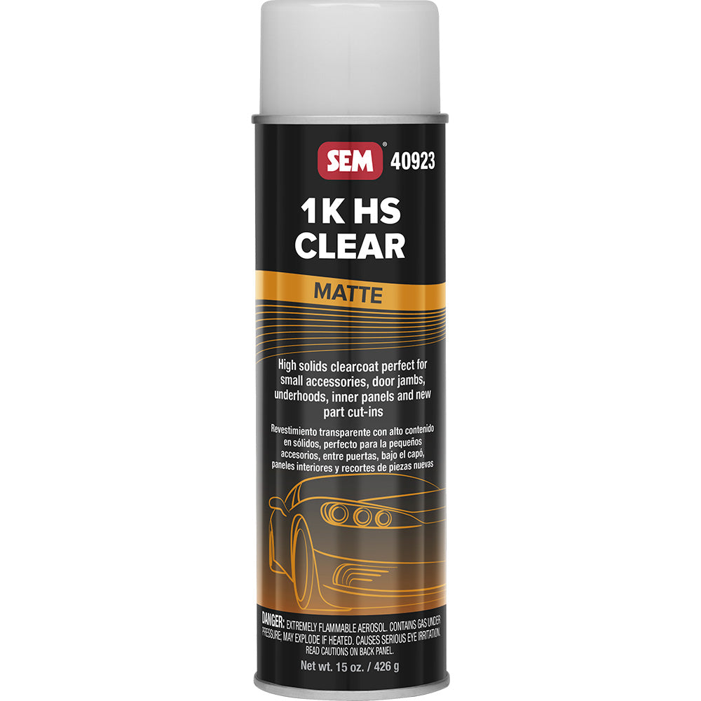 SEM 1K HS Clear Coat Aerosol, Matte Finish, 20 oz.