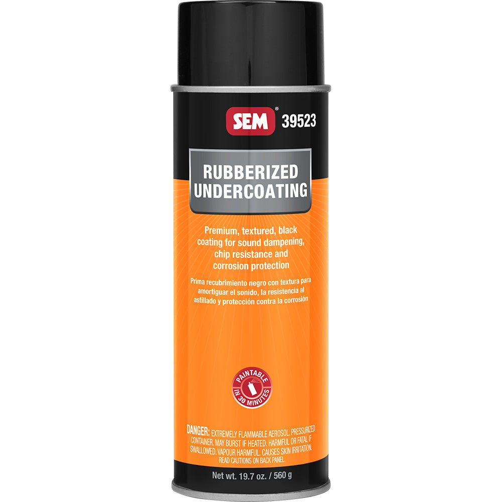 SEM Rubberized Paintable Undercoating, Black, 24 oz Aerosol