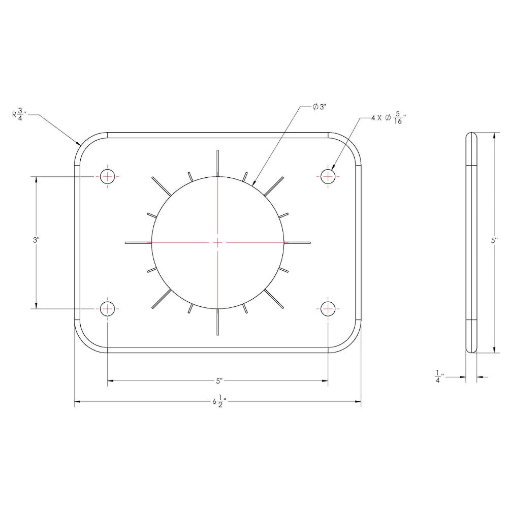 TACO Marine Grand Slam 300 Universal Backing Plate Pair, Brite Dip Anodized