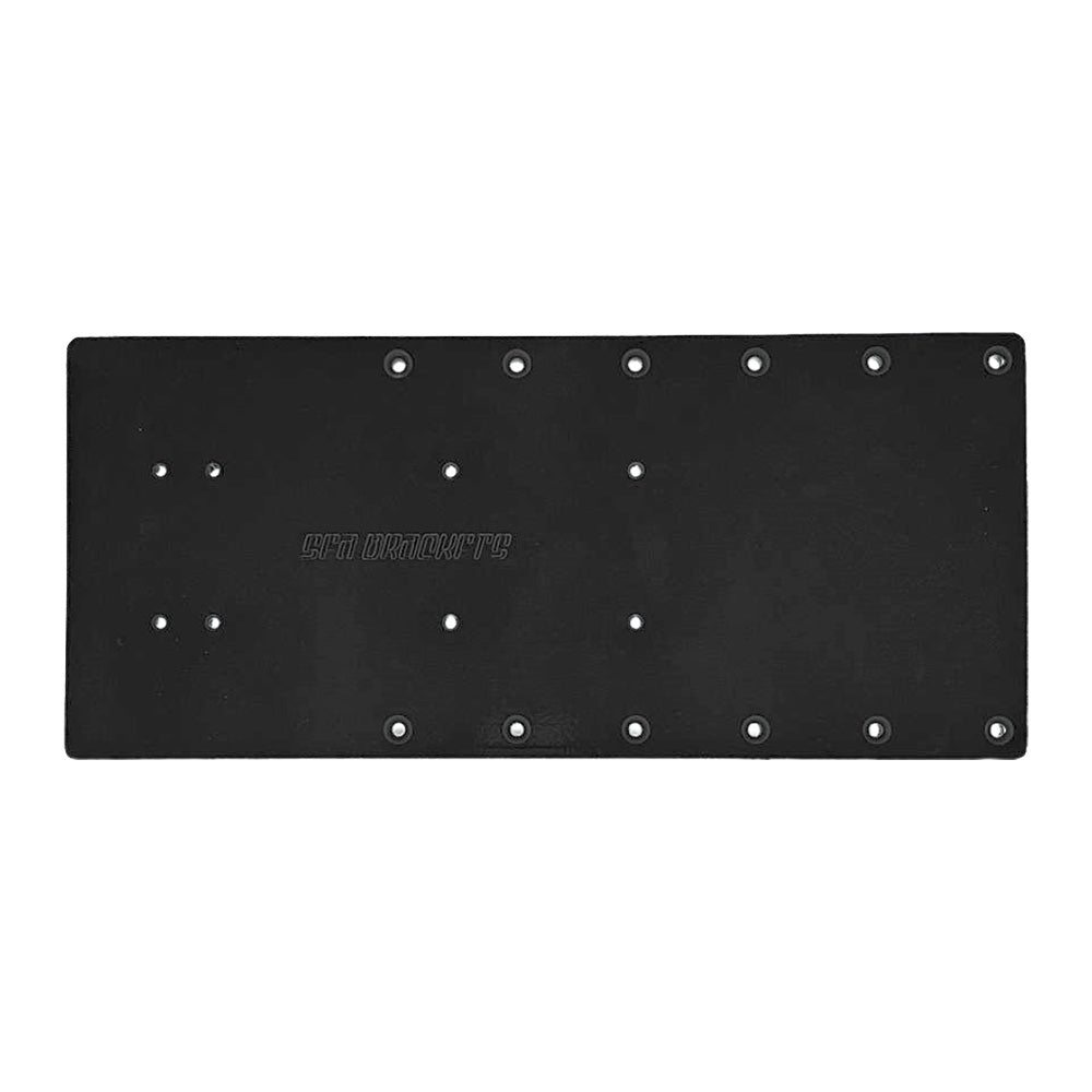 Sea Brackets 18" Straight Trolling Motor Plate, 6061 T6 Aluminum - Black