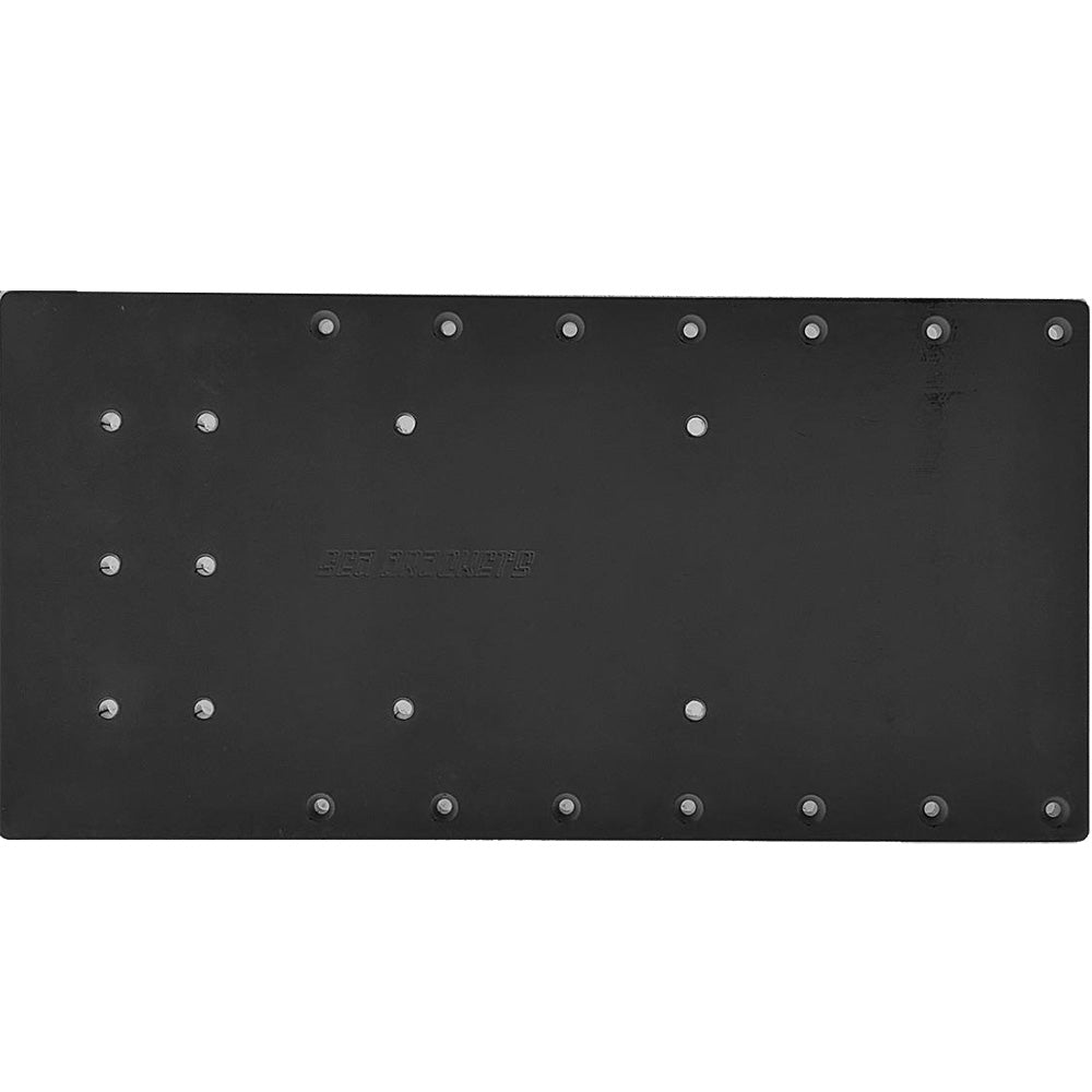 Sea Brackets 20" Trolling Motor Plate, Minn Kota Quest Series, Black