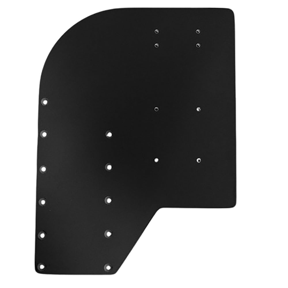 Sea Brackets Small Offset Trolling Motor Plate, 6061 T6 Aluminum, Black