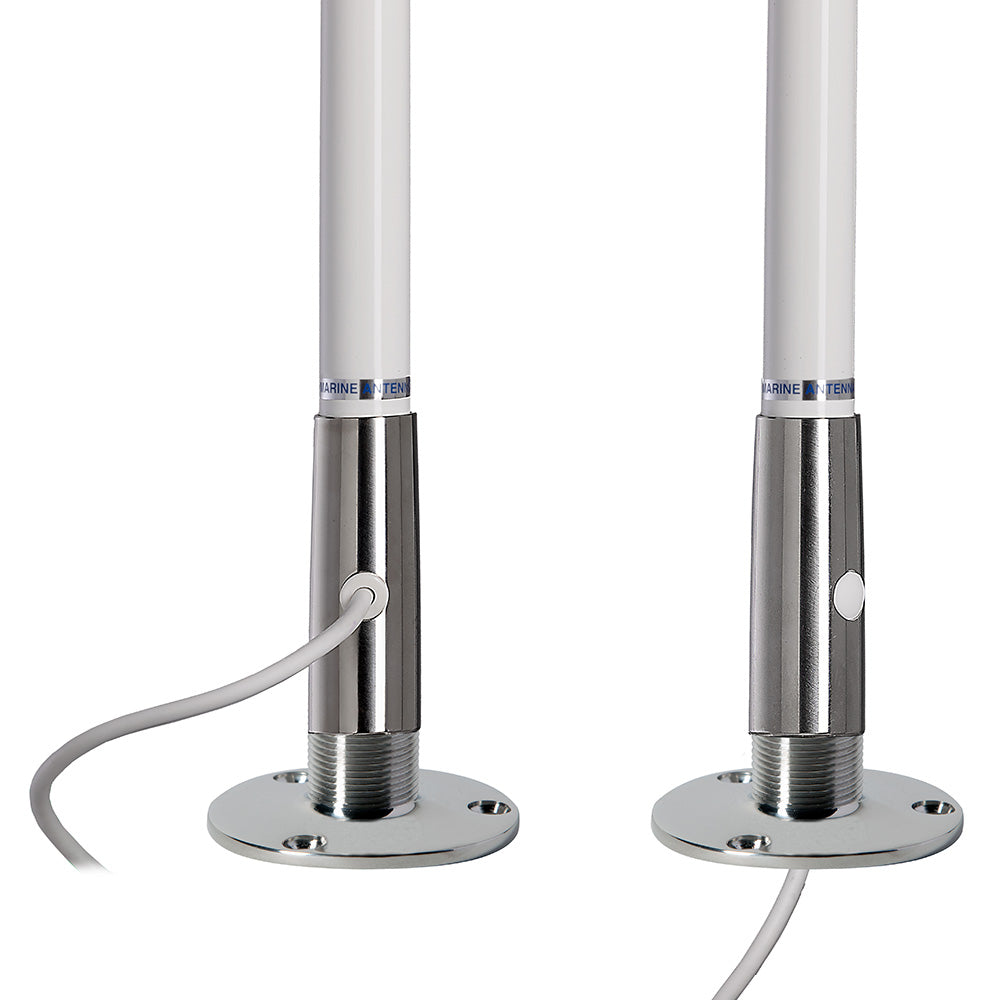 Scout Titan Series 4' White VHF Antenna, 3dB – Made in Italy, IP69 Waterproof