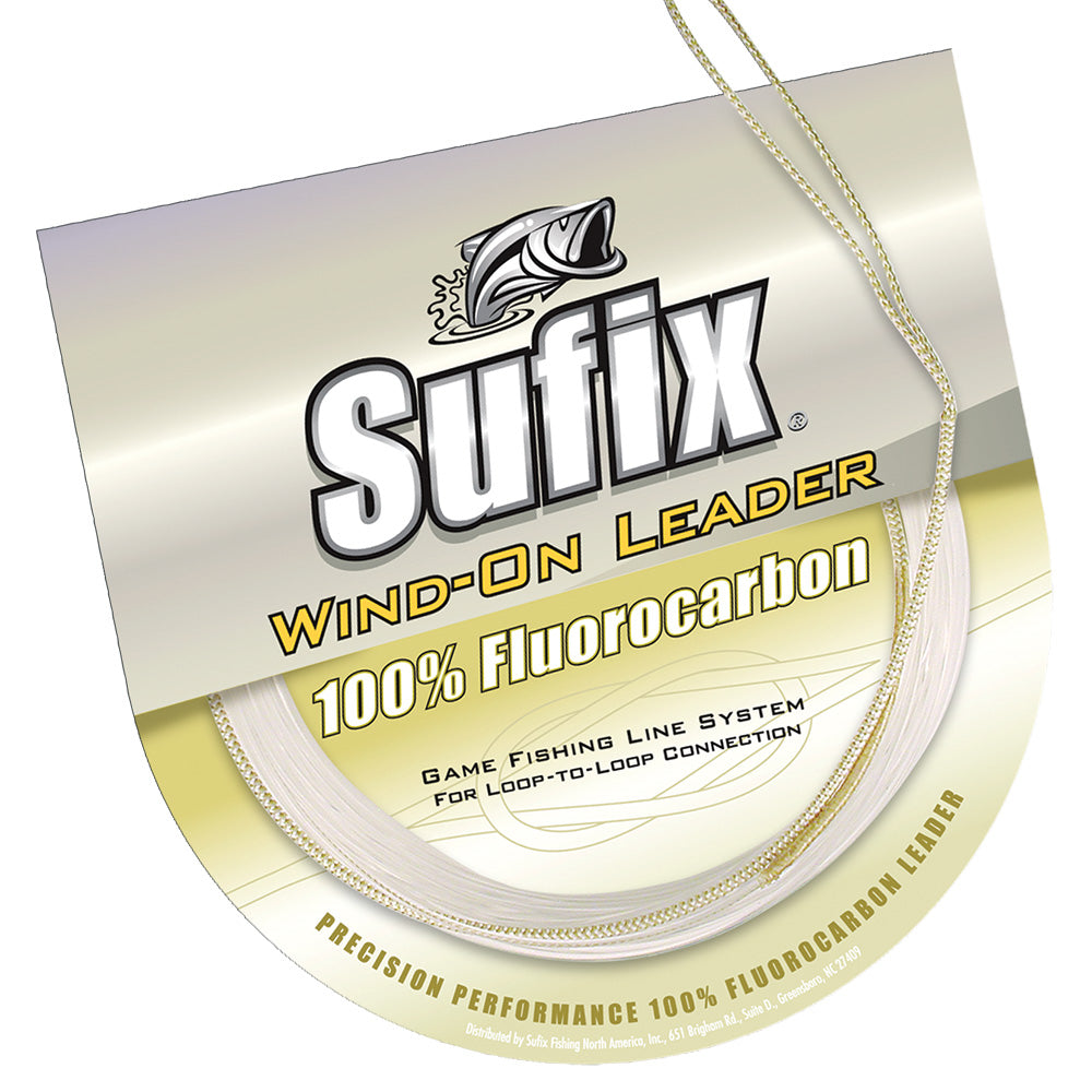 Sufix 700-080F Wind-On 80lb 100% Fluorocarbon Leader, 11 Yds