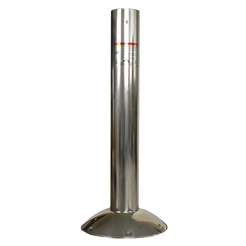 Springfield Marine 4" Elite Fixed-Height Pedestal, 30" Polished Aluminum