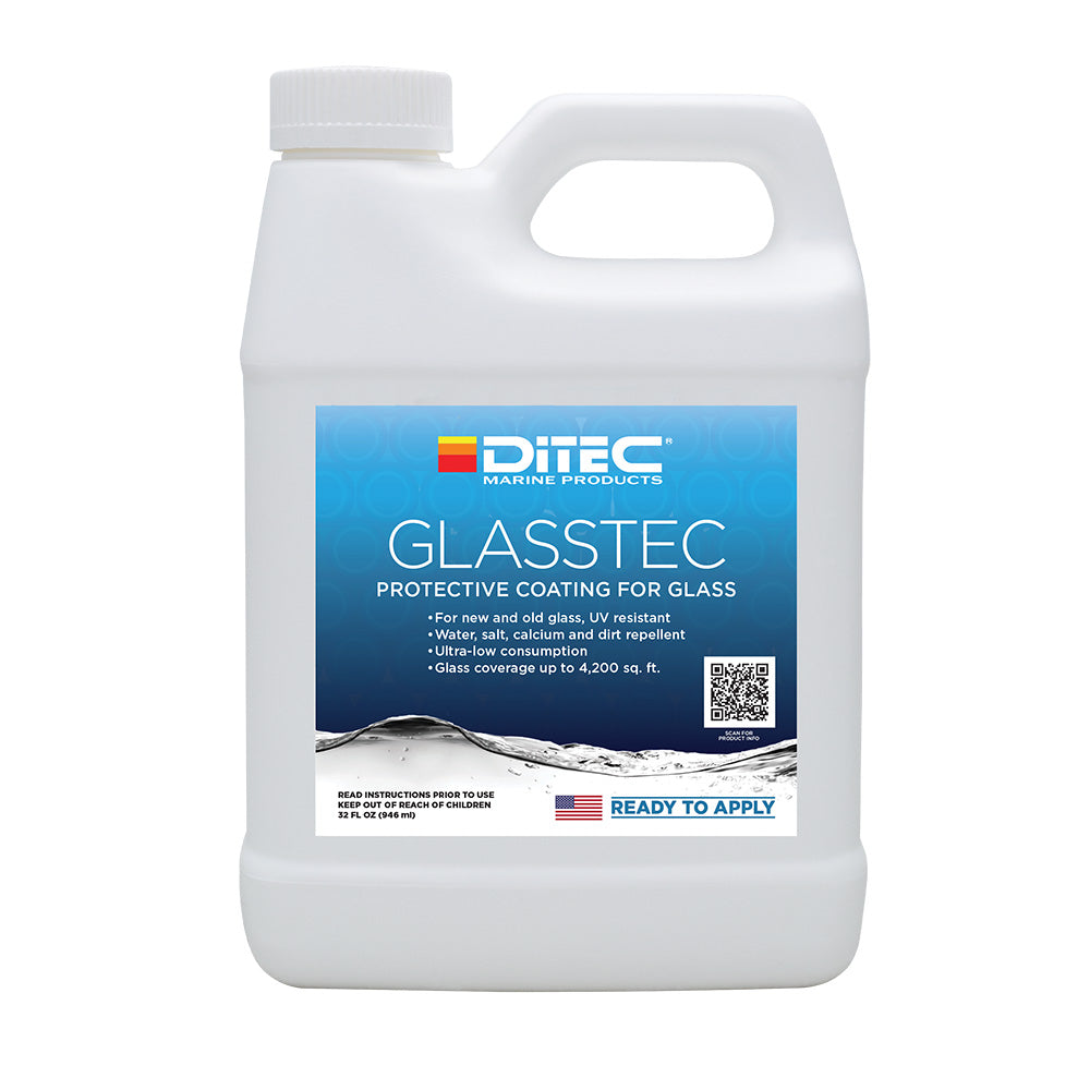 DiTEC Glasstec Hydrophobic Coating, 32oz – Marine-Grade Surface Protectant