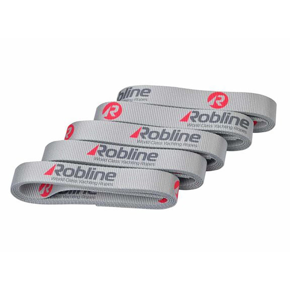 Robline UV-Stable Sail Ties, Grey Nylon, 78" x 1", 5-Pack