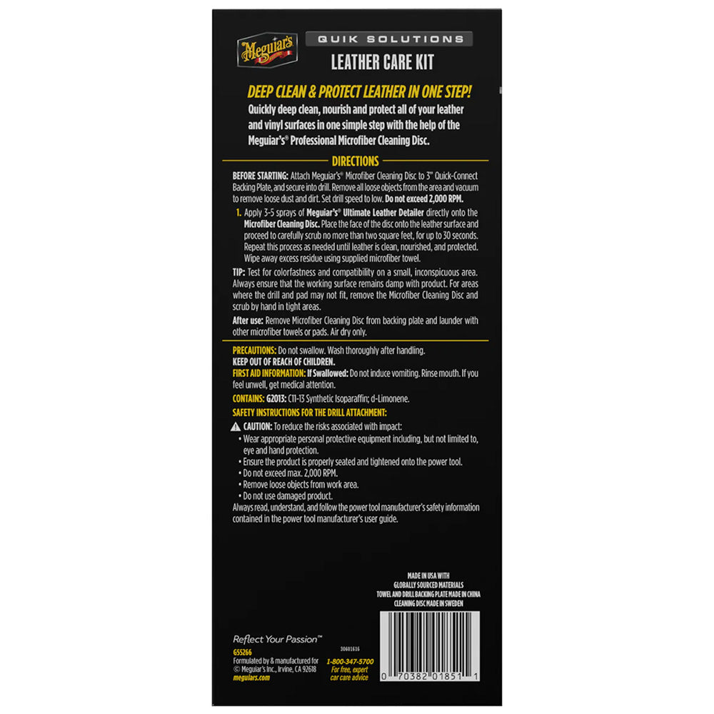 Meguiar's Quik Solutions Leather Care Kit (G55266)