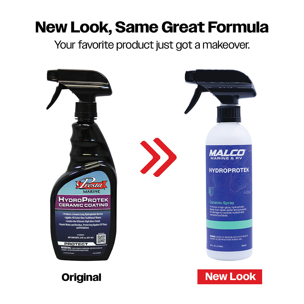 Malco Marine HydroProtek Ceramic Spray Coating, 16oz – 6 Months UV Protection