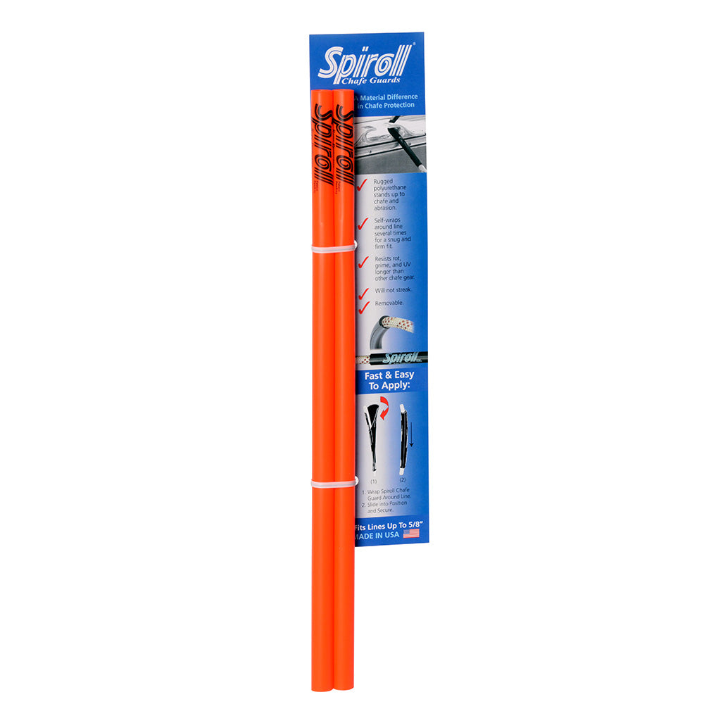 Spiroll Chafe Guard, Orange, Fits Lines up to 5/8" – Made in USA