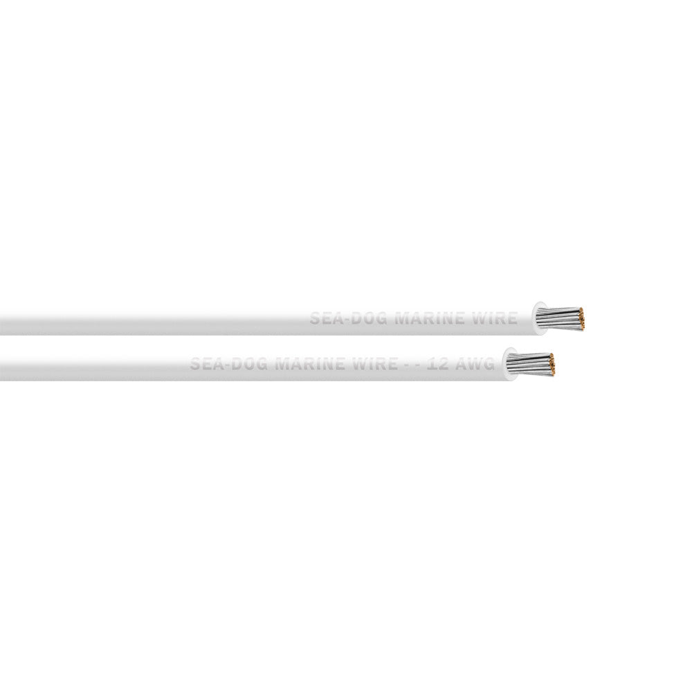 Sea-Dog 12 AWG White Tinned Copper Marine Wire, 25'