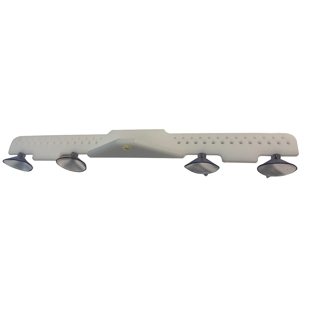 Deep Blue Marine 18" Acrylic Lure Rack, 54 Holes, Suction Mount – White