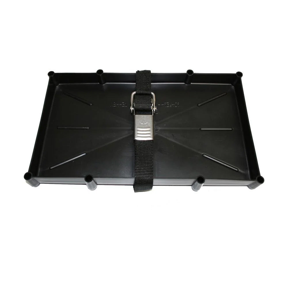 T-H Marine 31 Series Battery Holder Tray with Stainless Steel Buckled Strap