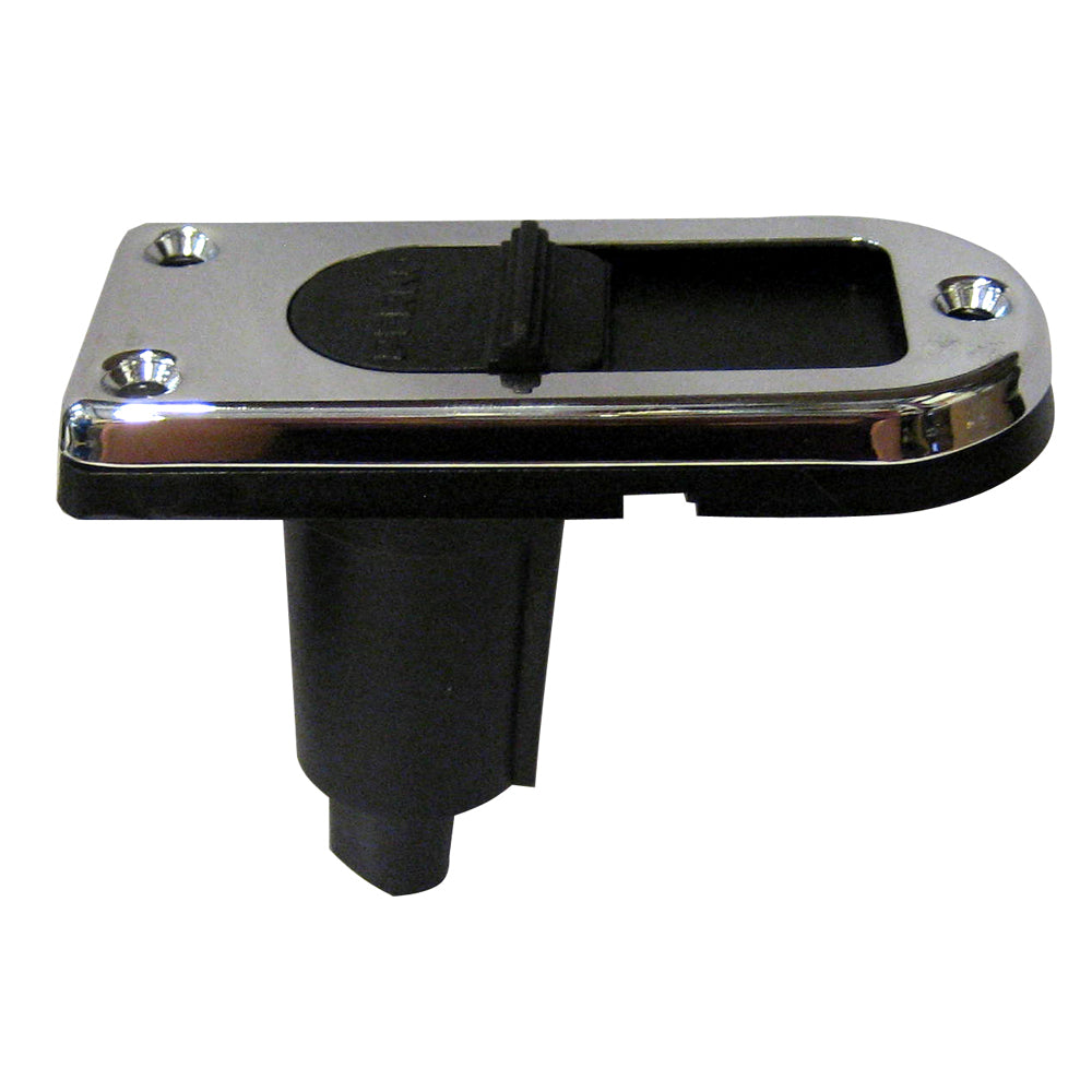 Perko Locking Collar Pole Light Mounting Base, 2-Pin, 0° Rake, Stainless Steel