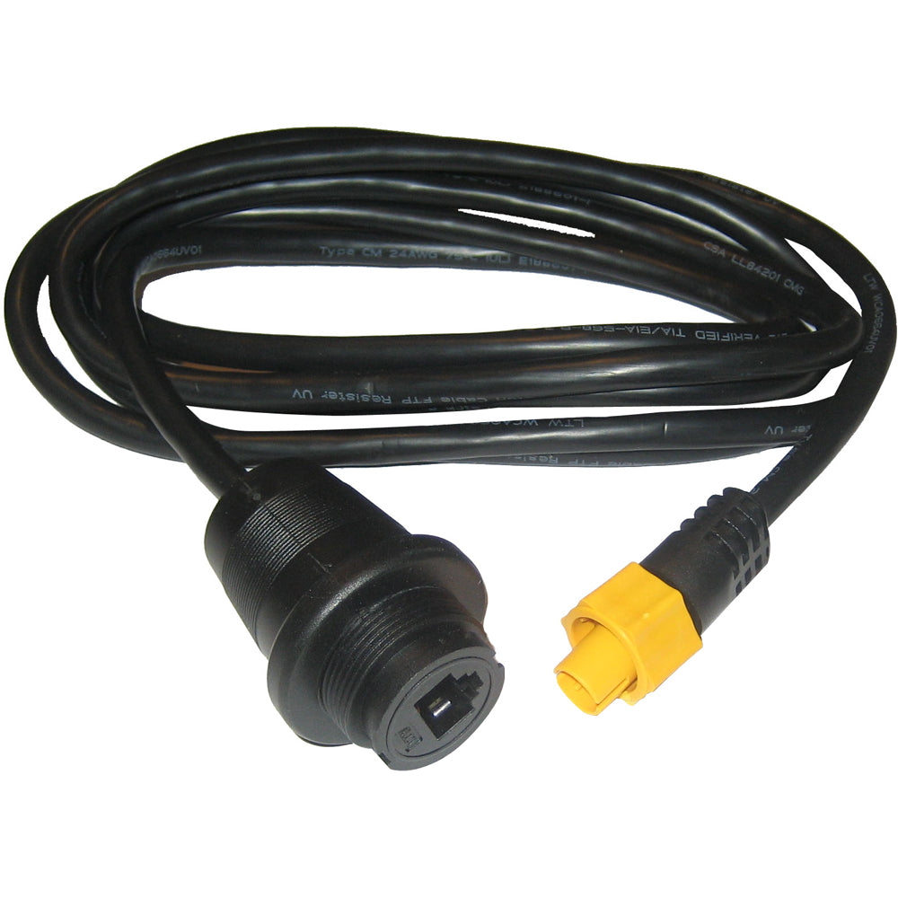 Simrad Ethernet Adapter Cable, Yellow, 5-Pin Male to RJ45 Female, 2 m