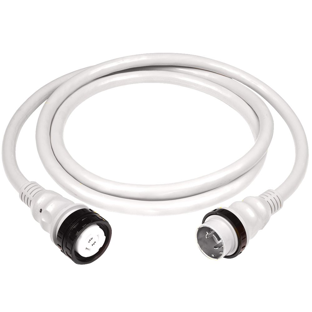 Marinco PowerCord Plus Shore Power Cable, 50A 125/250V, 50' White – UL Listed