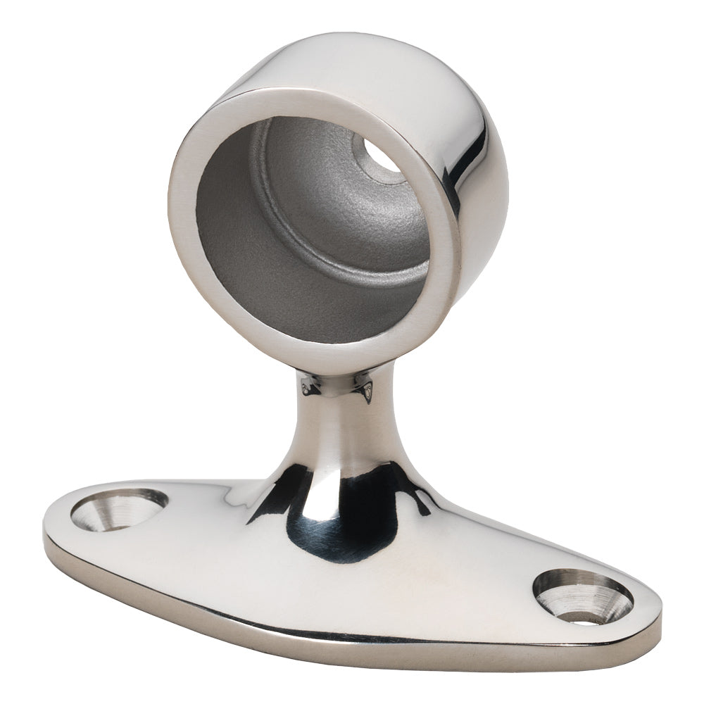 Whitecap 90° End Handrail Stanchion, 316 Stainless Steel, 7/8" Tube O.D.