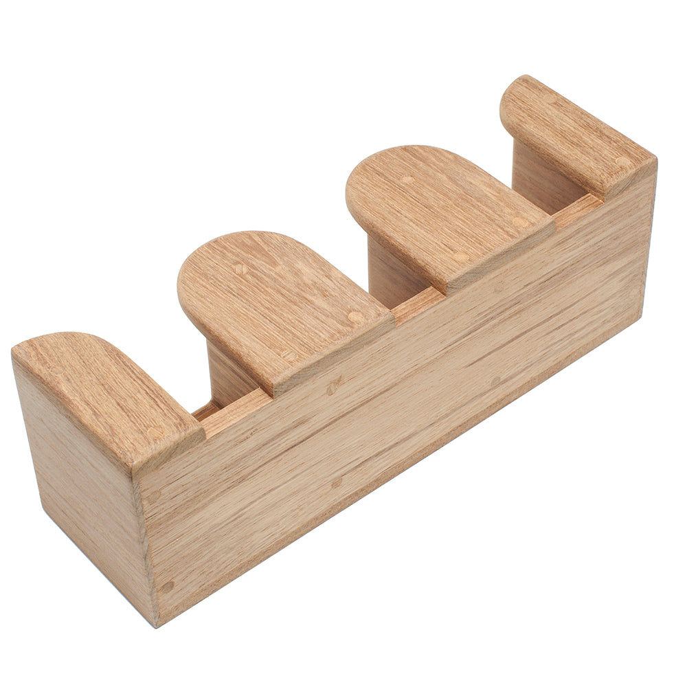 Whitecap Teak Three Mug Rack, 11-1/8"L – Marine Grade