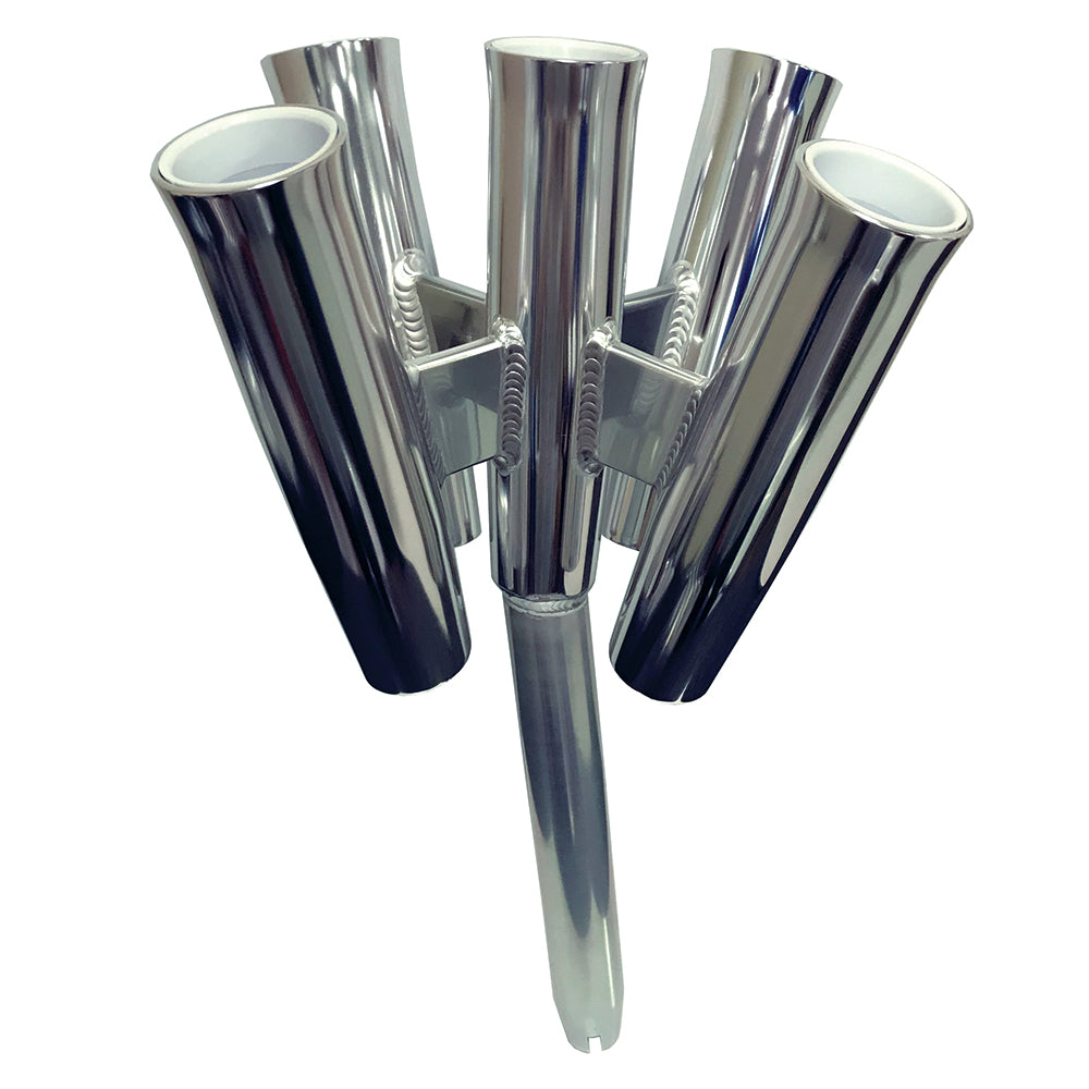 Tigress Five Rod Cluster - Bent Butt, Polished Anodized Aluminum, 5 Rod Capacity