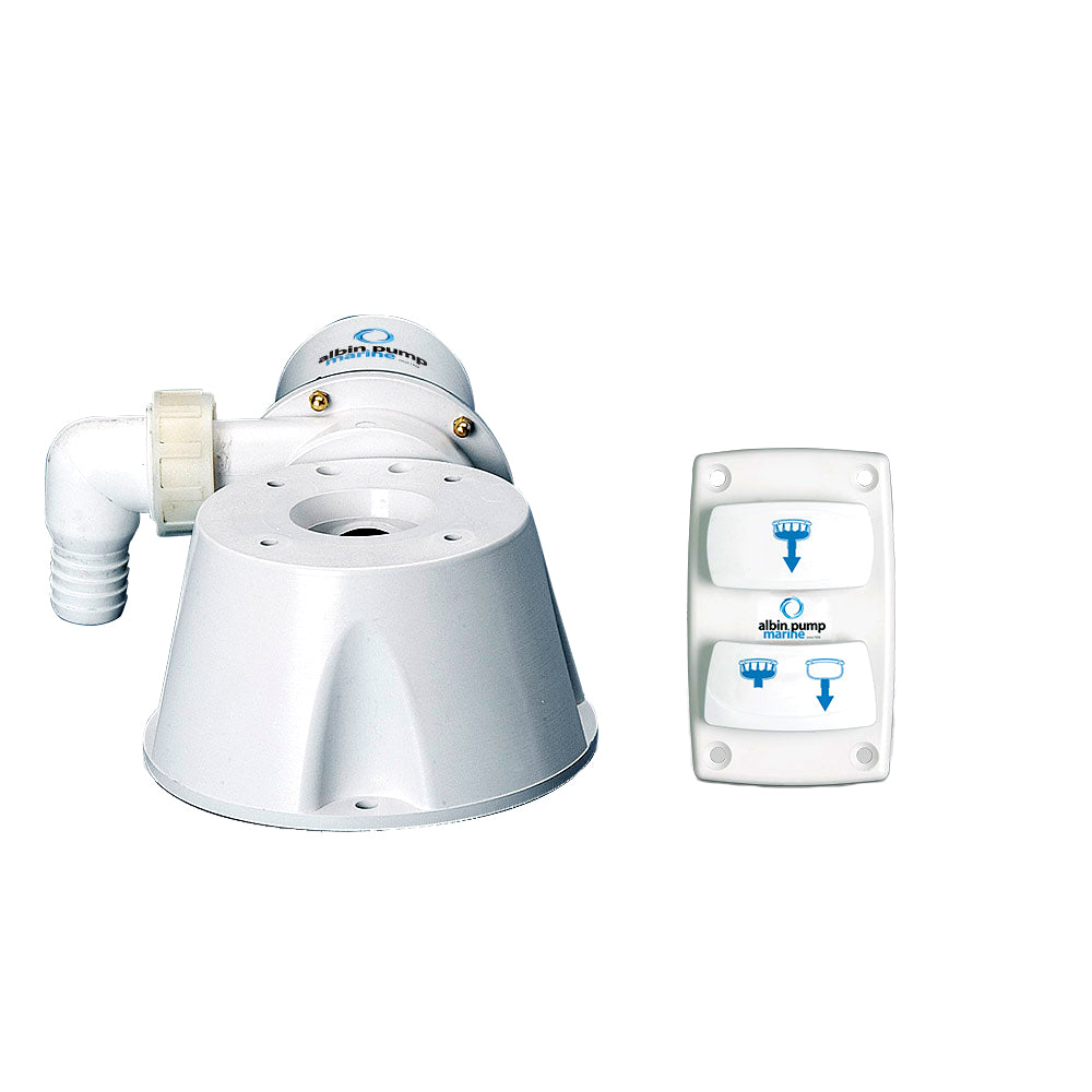 Albin Pump Marine Silent Electric Toilet Kit, 12V – CE Certified