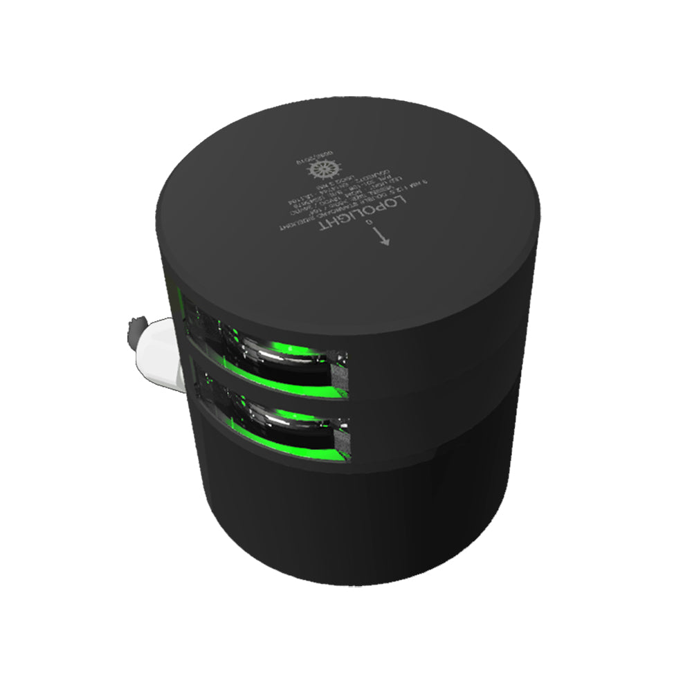Lopolight Series 301-108 Double Stacked Nav Light, 3NM Green, USCG Certified