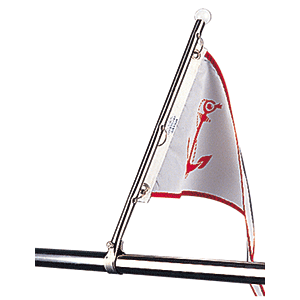 Sea-Dog Stainless Steel Pulpit Flagpole, 16-3/8" for 7/8" or 1" Tubing