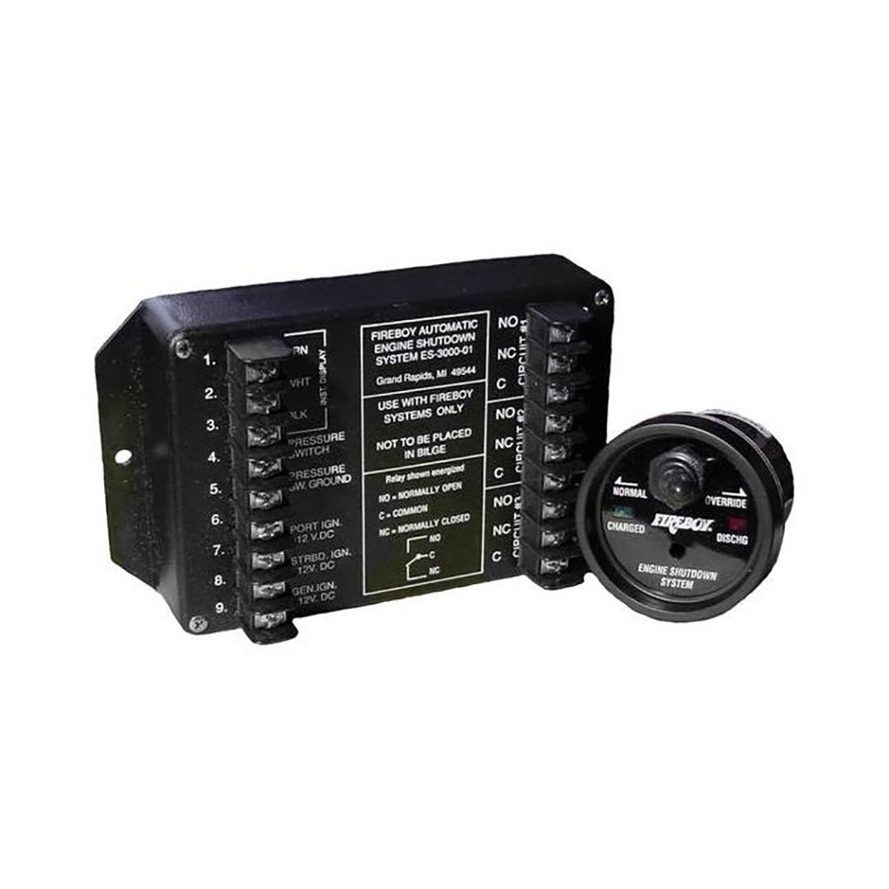 Fireboy-Xintex 8-Circuit Engine Shutdown with Time Delay, Round Display – 12VDC