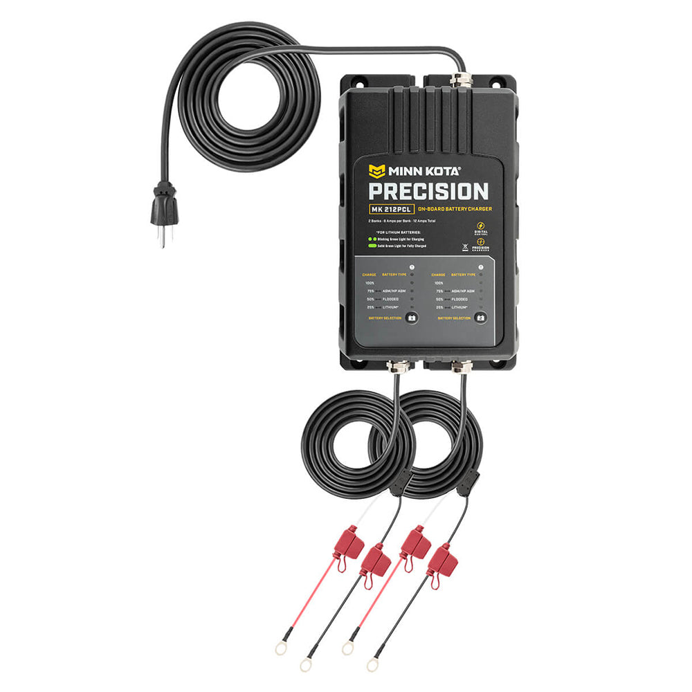 Minn Kota Precision Charger MK-212 PCL, 2 Bank 6A Lithium Optimized