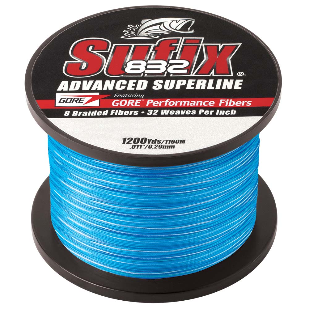 Sufix 832 Advanced Superline Braid, 20lb Test, 1200 yds, Coastal Camo