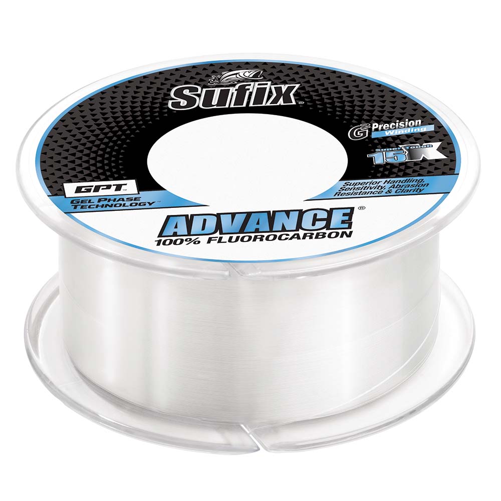 Sufix Advance Fluorocarbon Fishing Line, 10lb, Clear, 200 yds