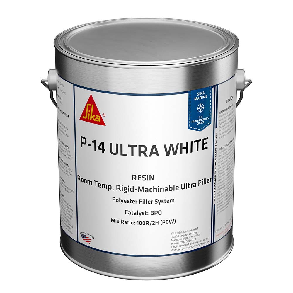 Sika SikaBiresin AP014 Polyester Fairing Compound, White, 1 Gallon